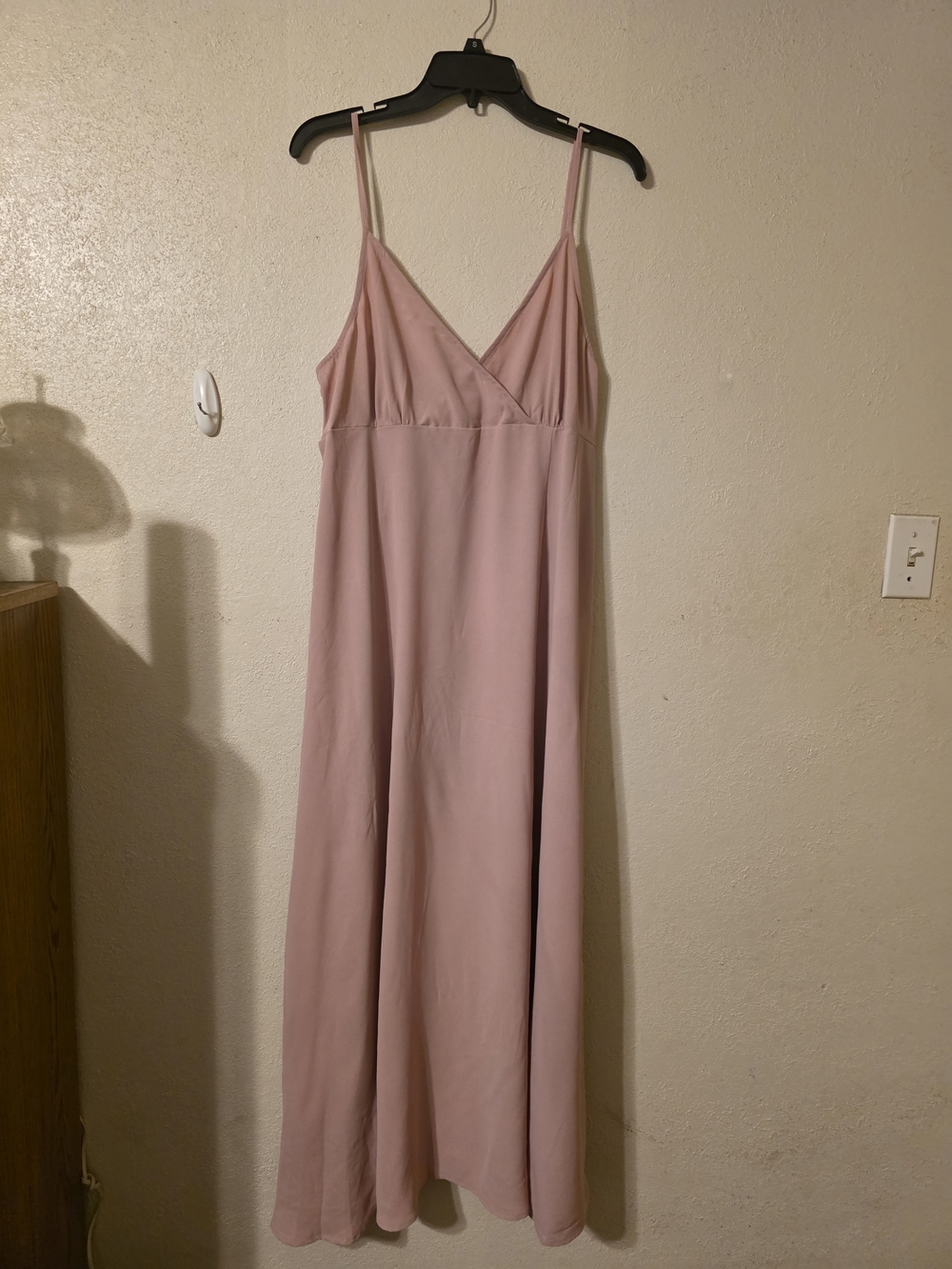 SHEIN Dusty Pink Maxi Slip Dress with V-Neck